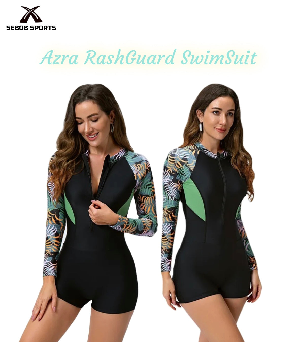 Azure RashGuard Swimsuit